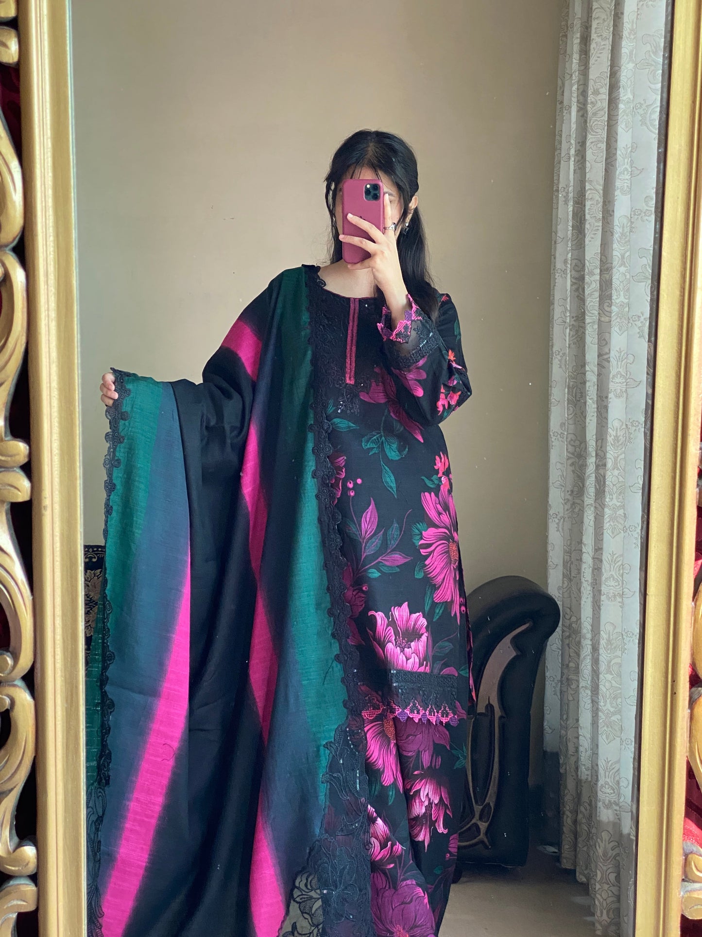 3-Piece Premium Lawn Stitched Dress-228