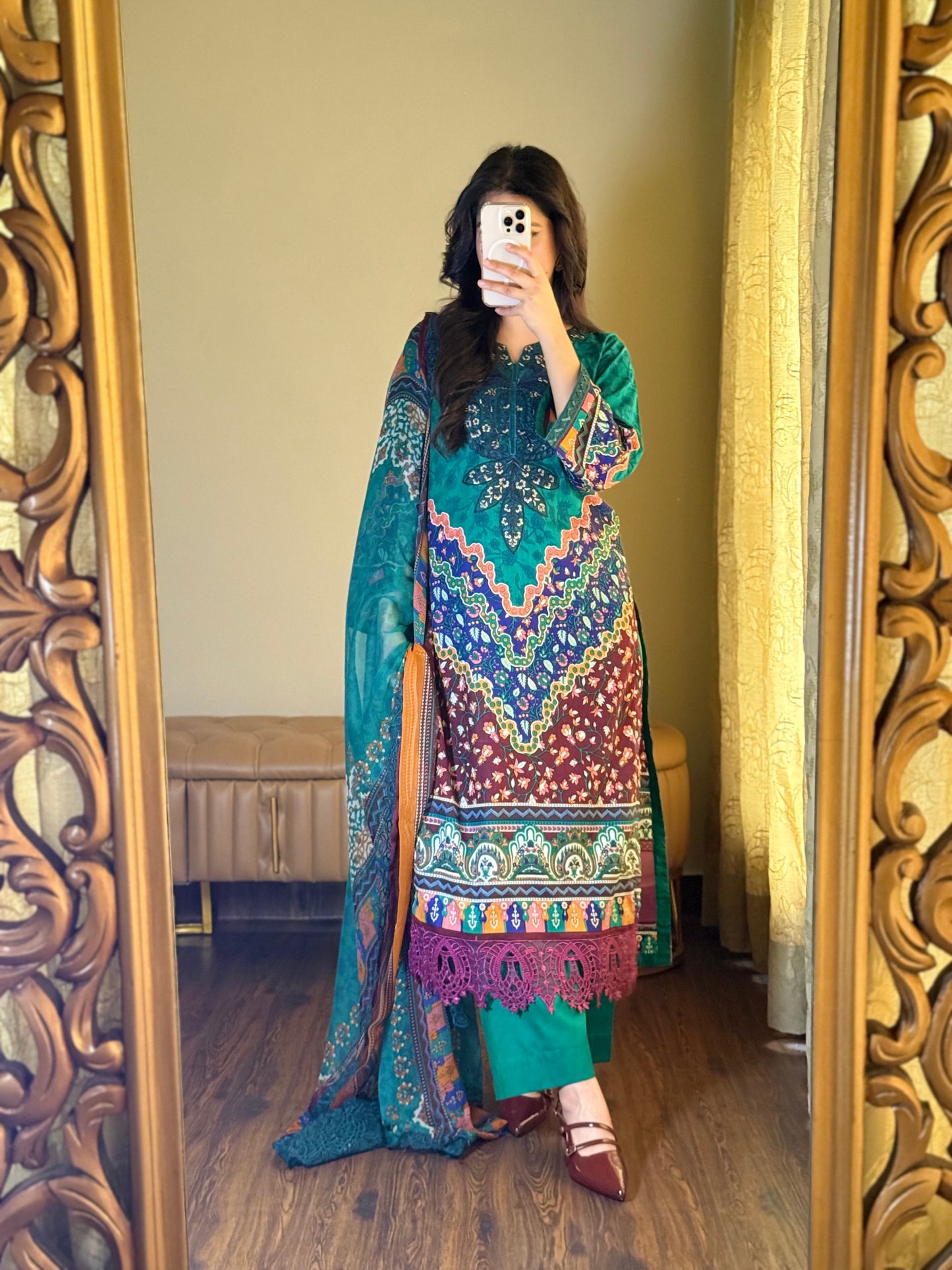 3-Piece Premium Lawn Stitched Dress-248