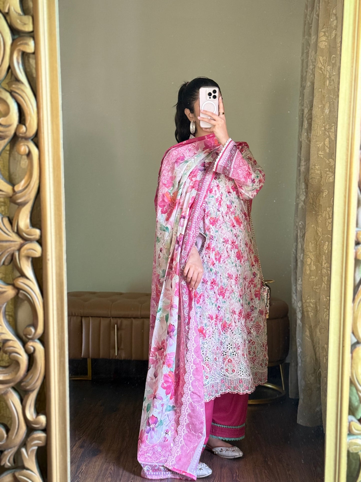 3 Piece-Embroided Lawn Stitched Dress -260