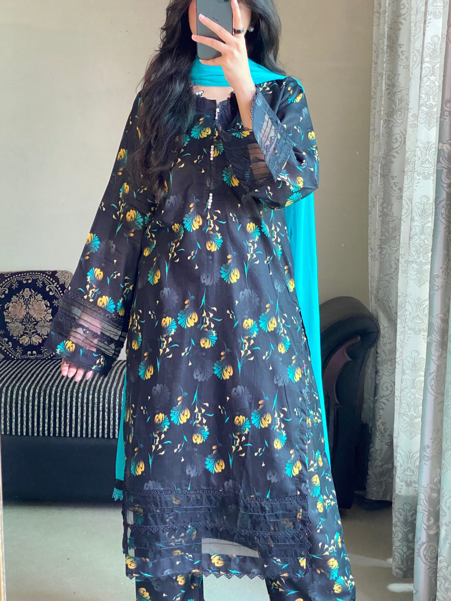 3 Piece - Lawn Printed Stitched Dress - 236