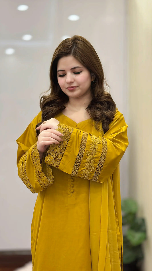 3-Piece Premium Lawn Stitched Suit-261