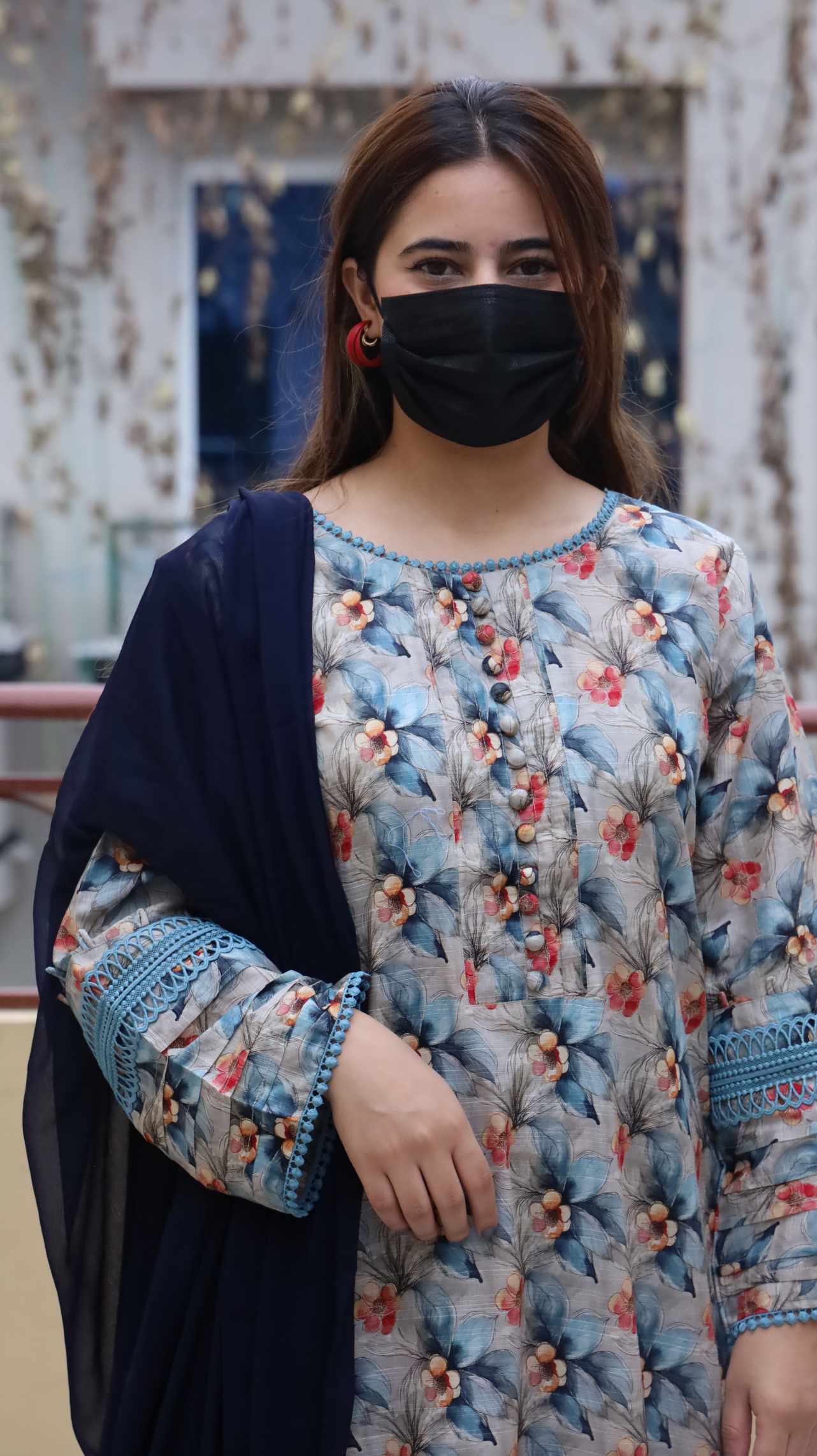 3 Piece -Bana Dora Lawn Stitched Dress - 080