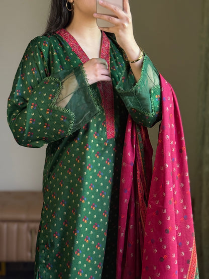 3 Piece - Printed Lawn Stitched Suit-283