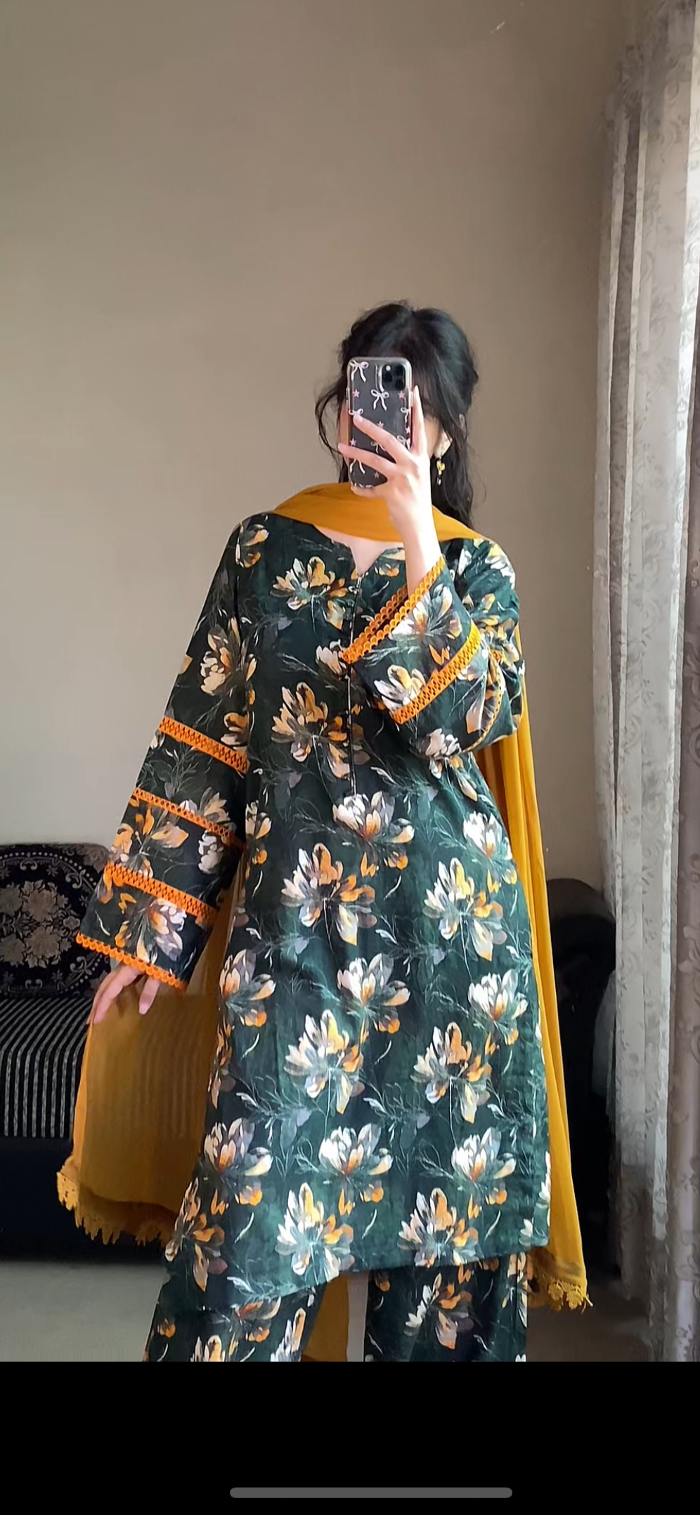 3 Piece - Lawn Bana Dora Stitched Dress-123