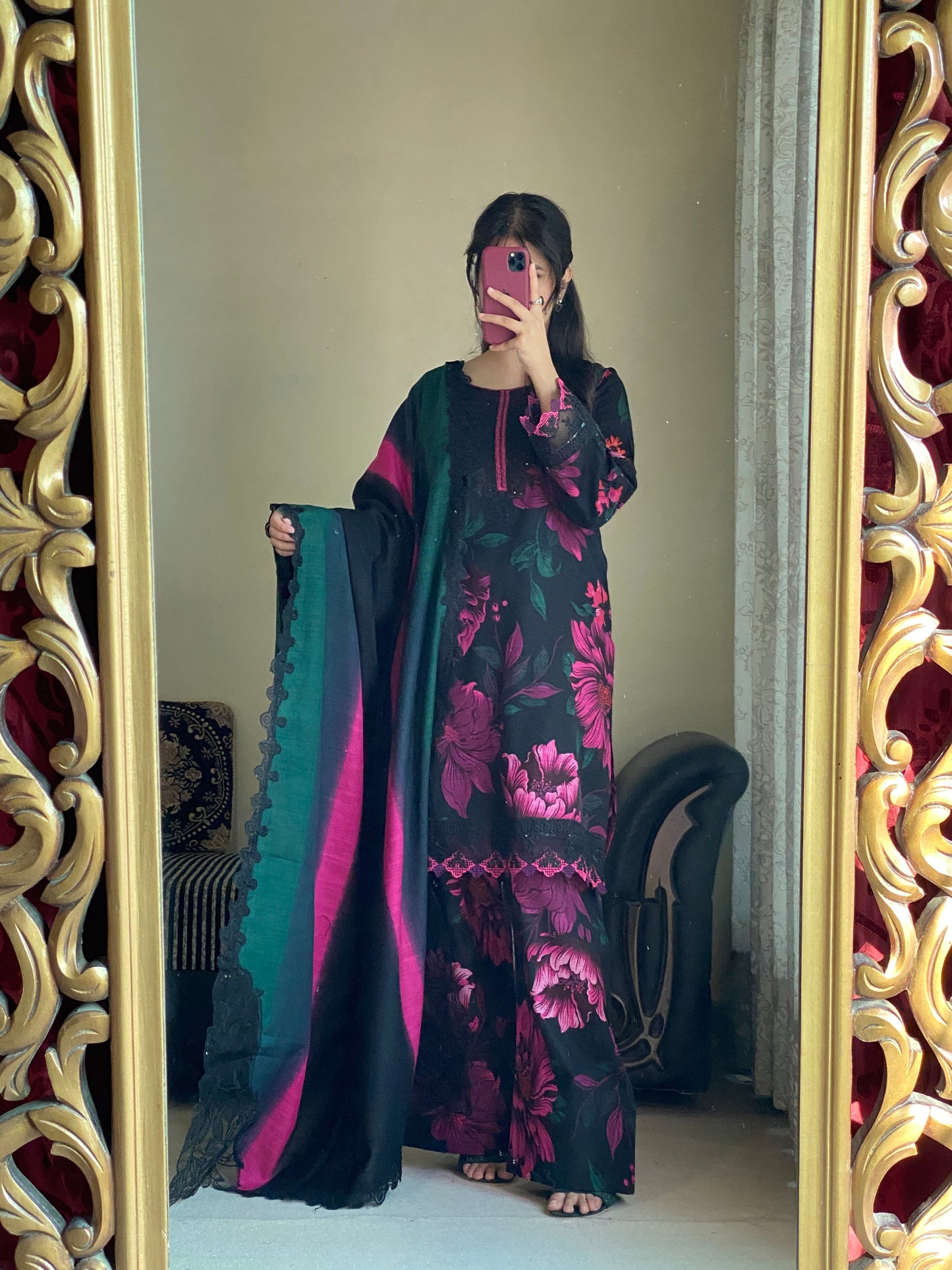 3-Piece Premium Lawn Stitched Dress-228