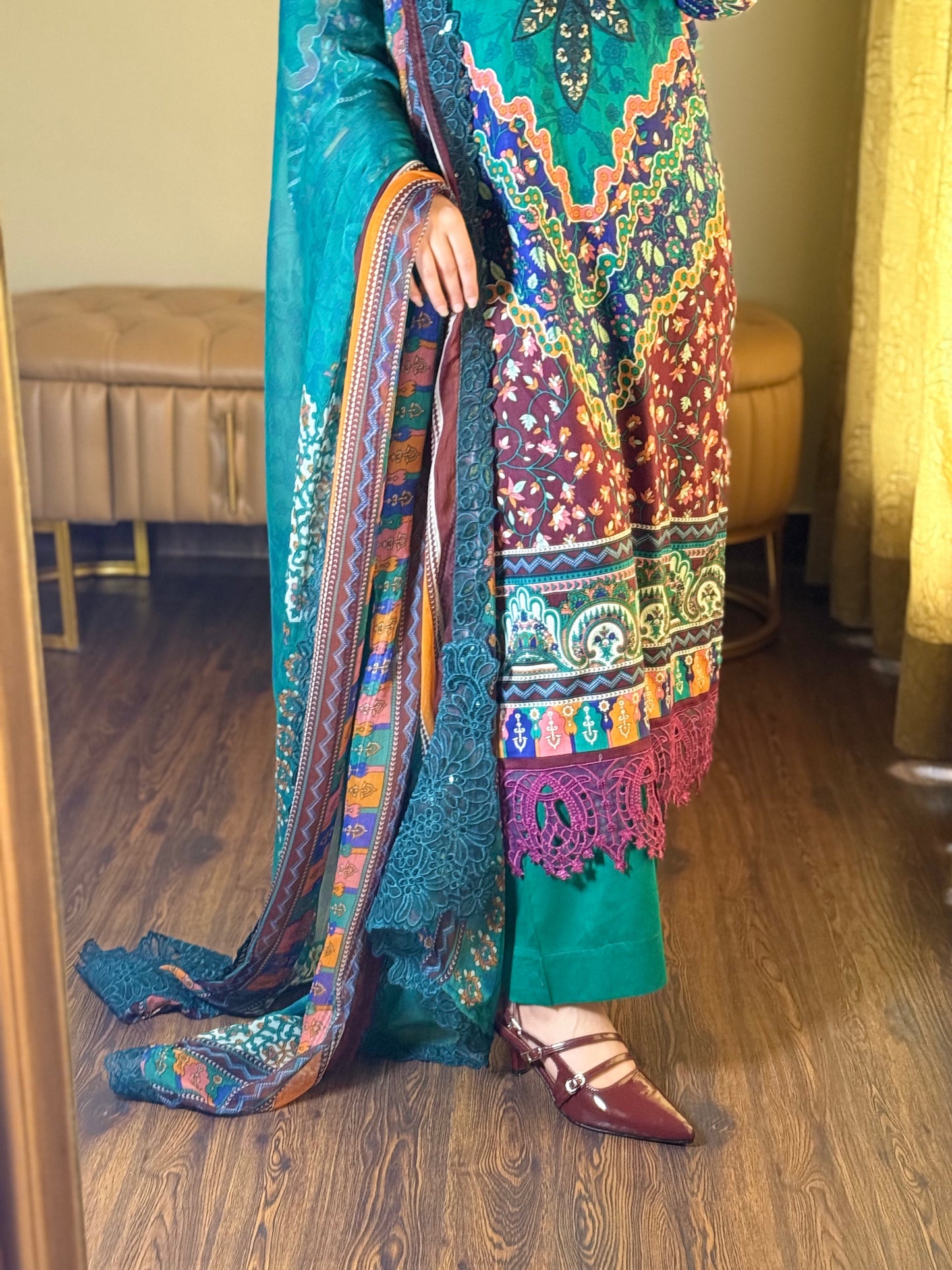 3-Piece Premium Lawn Stitched Dress-248