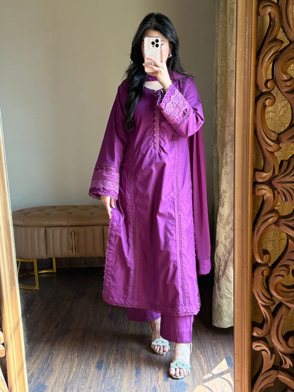 3-Piece Premium Lawn Stitched Suit-247