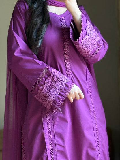 3-Piece Premium Lawn Stitched Suit-247