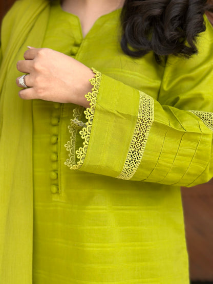3-Piece Premium Lawn Stitched Suit-293