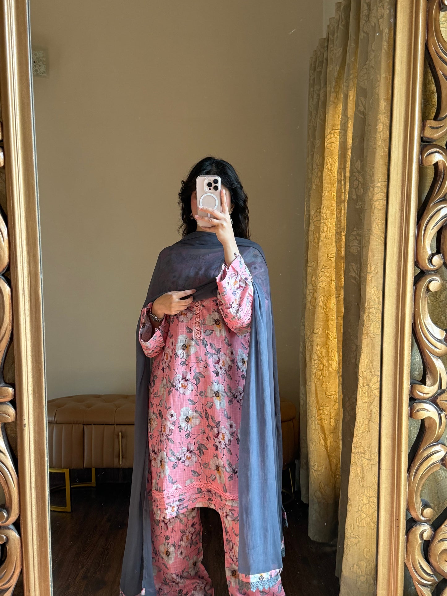 3-Piece Dobby Lawn Stitched Dress - 249