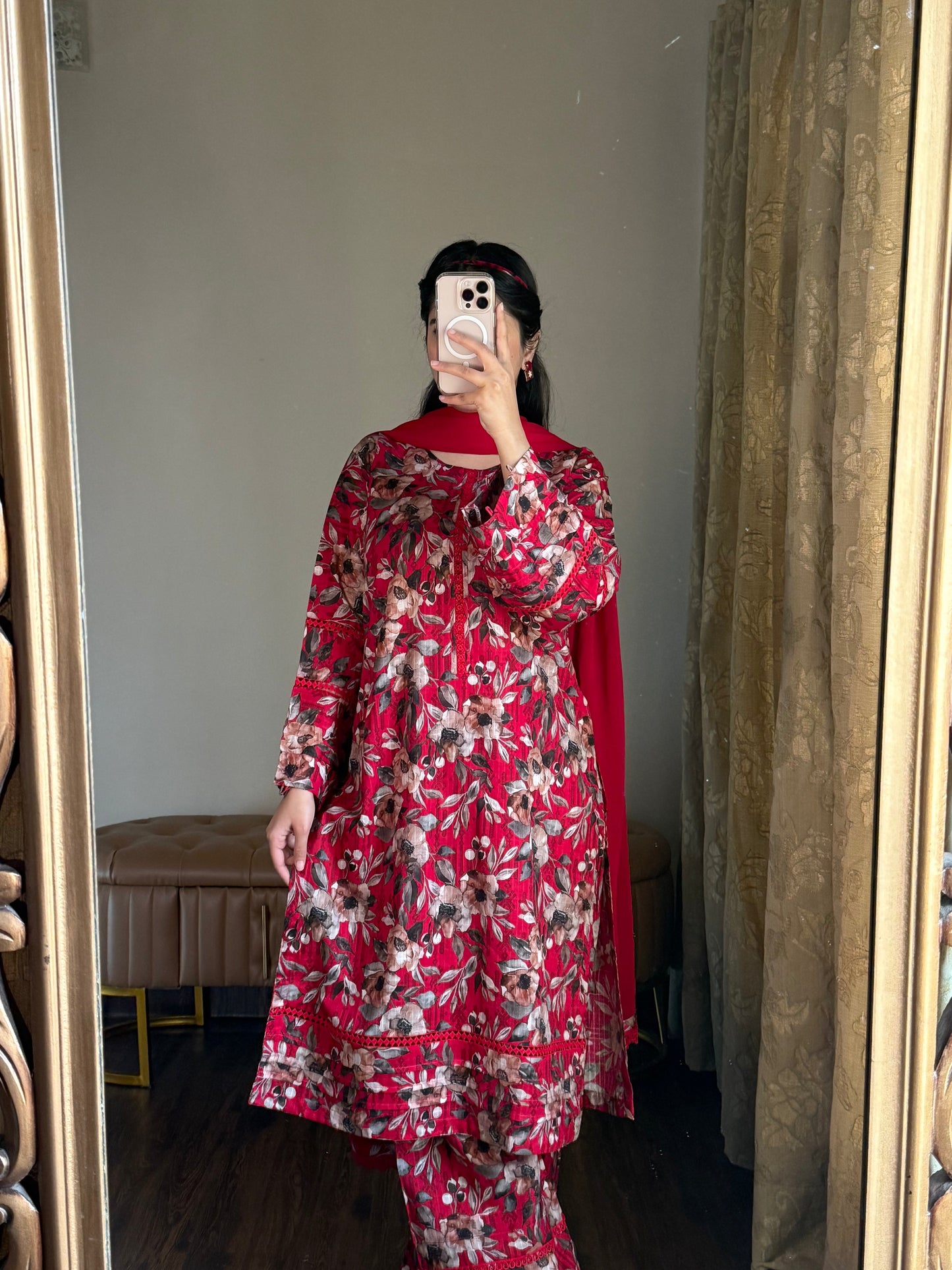 3-Piece Dobby Lawn Stitched Dress - 250