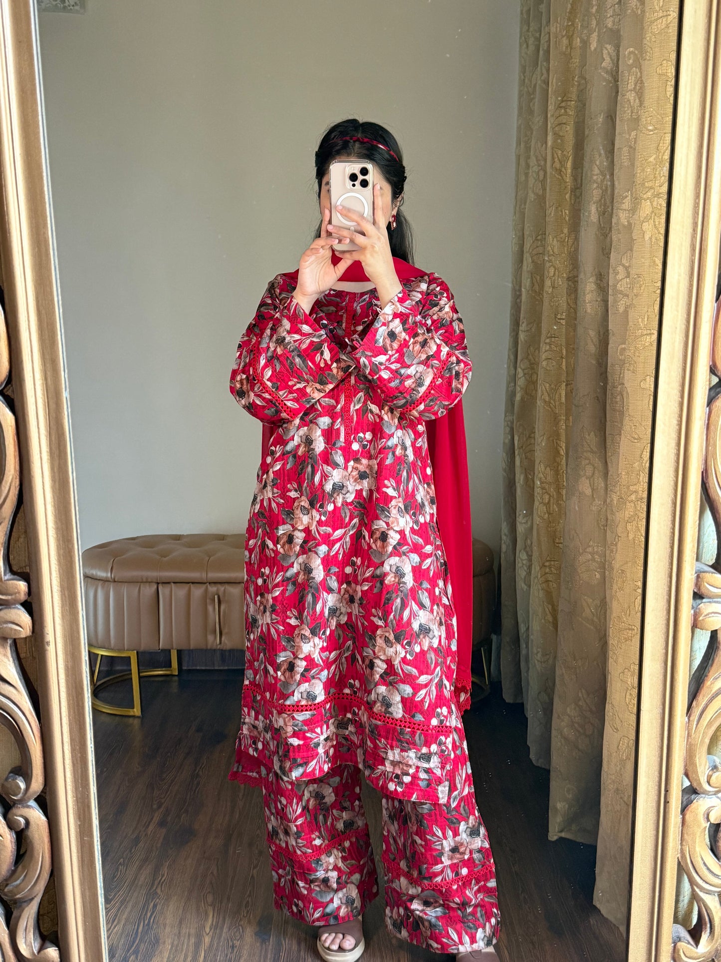 3-Piece Dobby Lawn Stitched Dress - 250