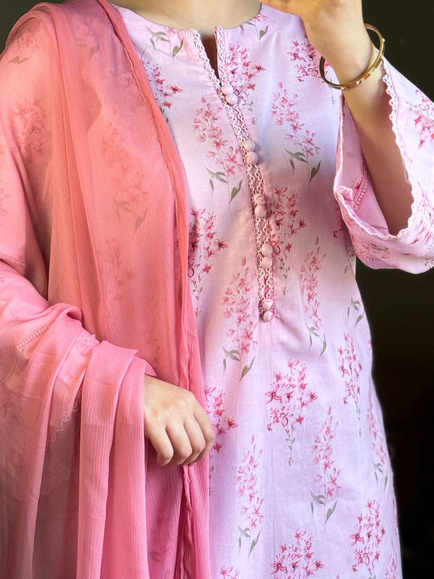 3-Piece Premium Lawn Stitched Dress -243