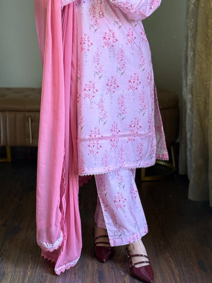 3-Piece Premium Lawn Stitched Dress -243