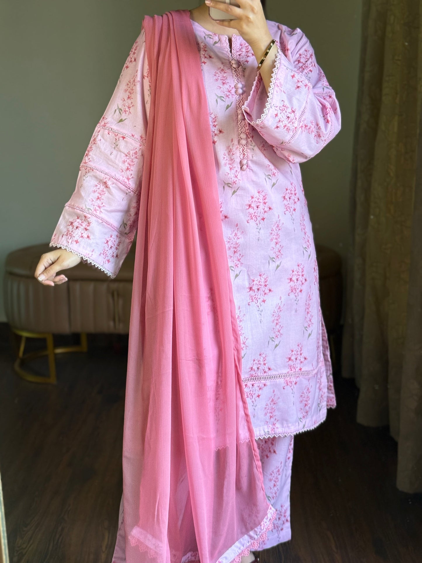 3-Piece Premium Lawn Stitched Dress -243