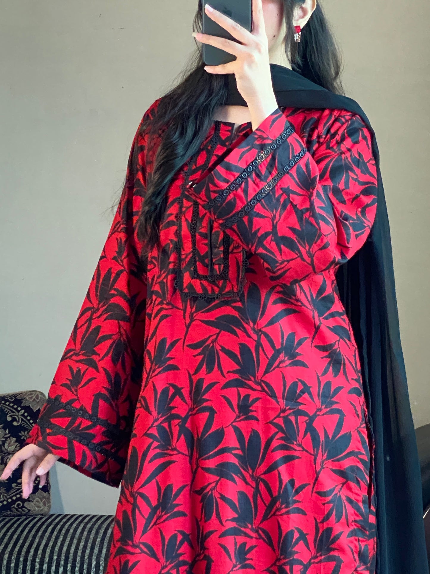 3-Piece Dobby Lawn Stitched Dress - 242