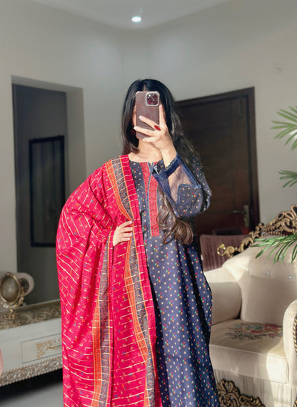 3 Piece - Printed Lawn Stitched Suit-283-B