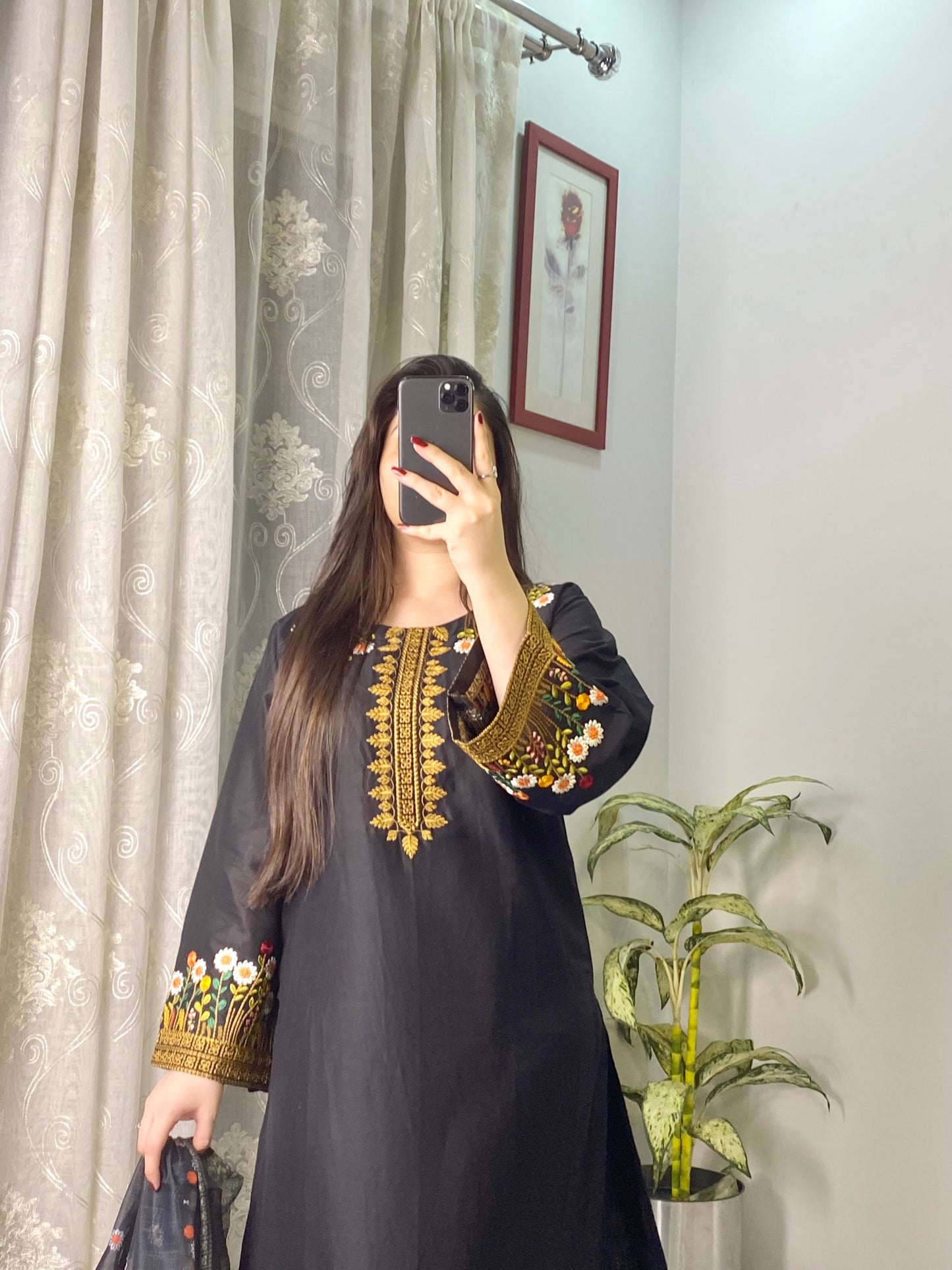 3 Piece Embroidered Lawn Stitched Dress -125