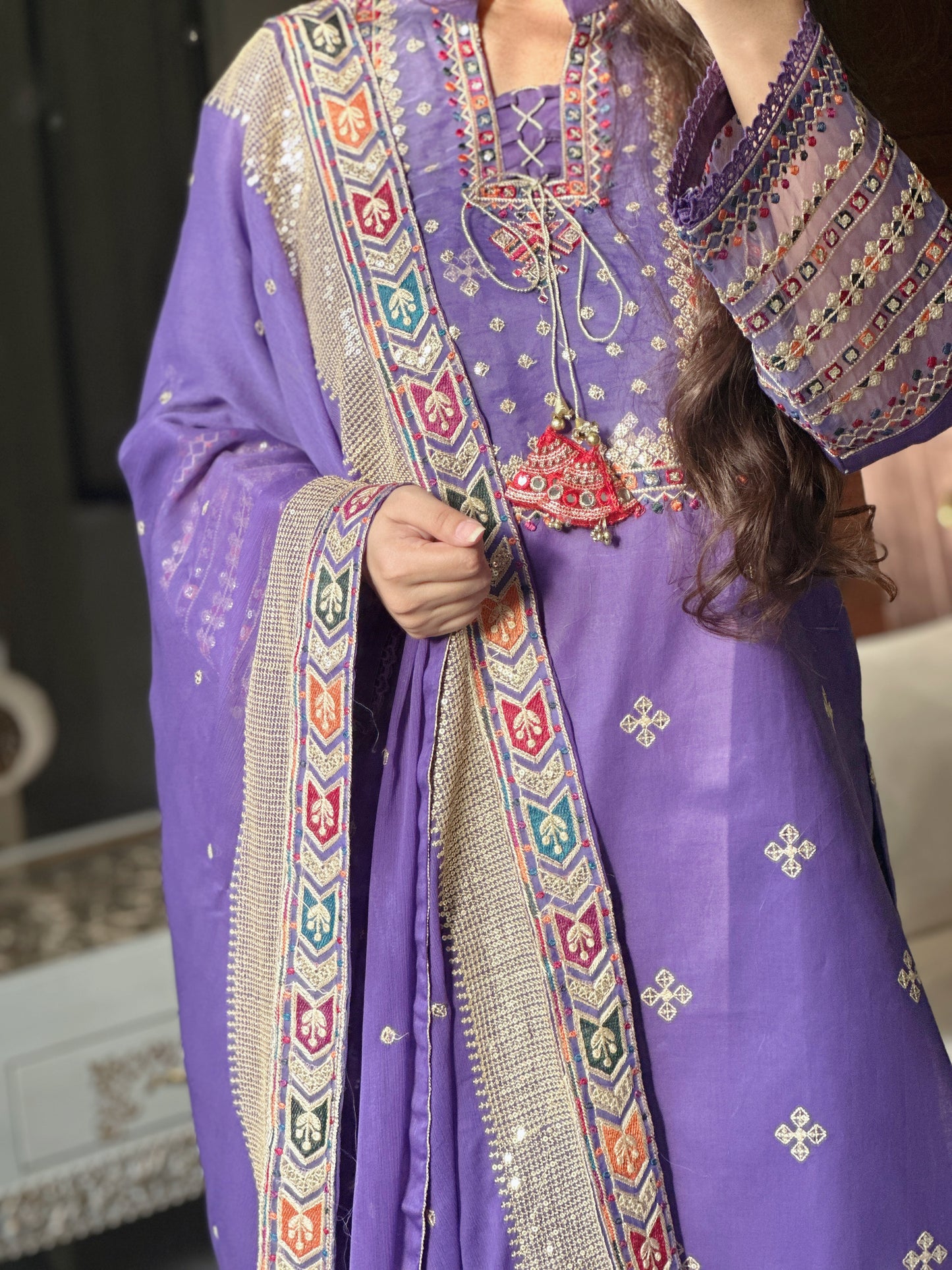 3 Piece - Embroidered Pure Lawn Suit-291