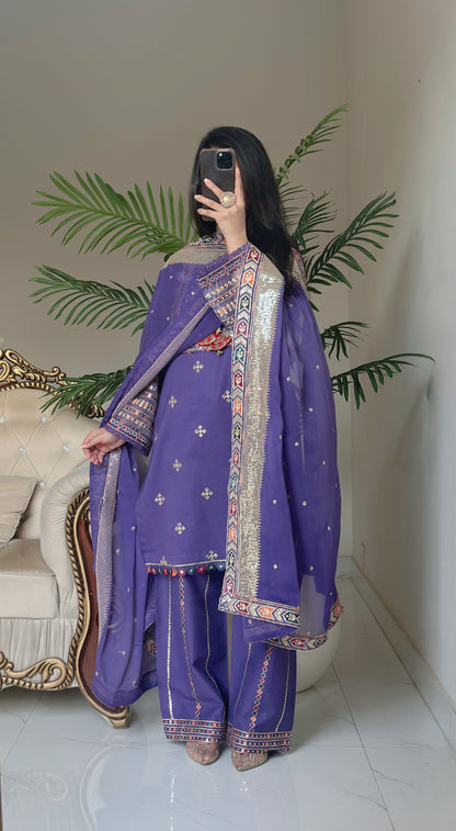 3 Piece - Embroidered Pure Lawn Suit-291