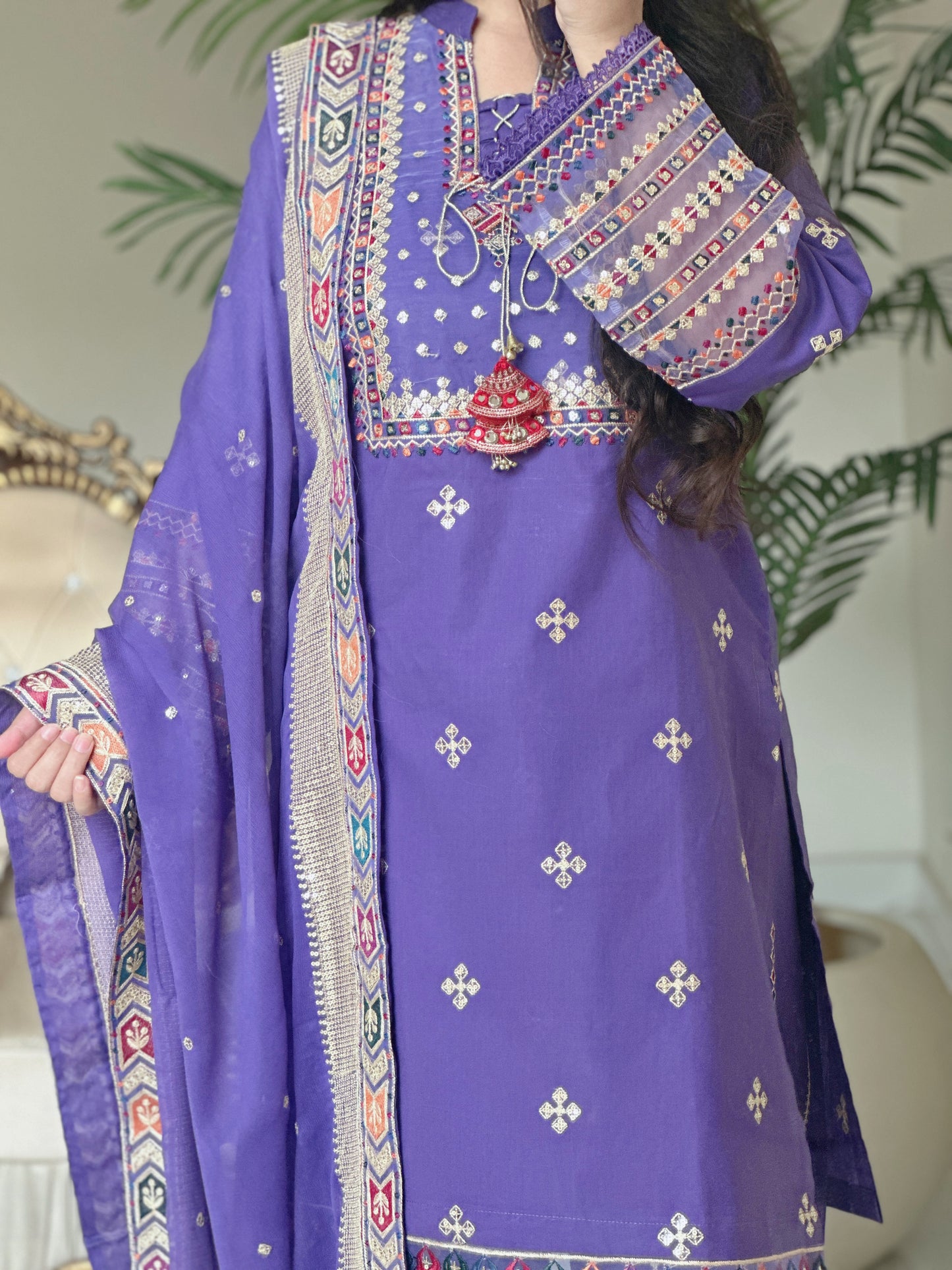 3 Piece - Embroidered Pure Lawn Suit-291