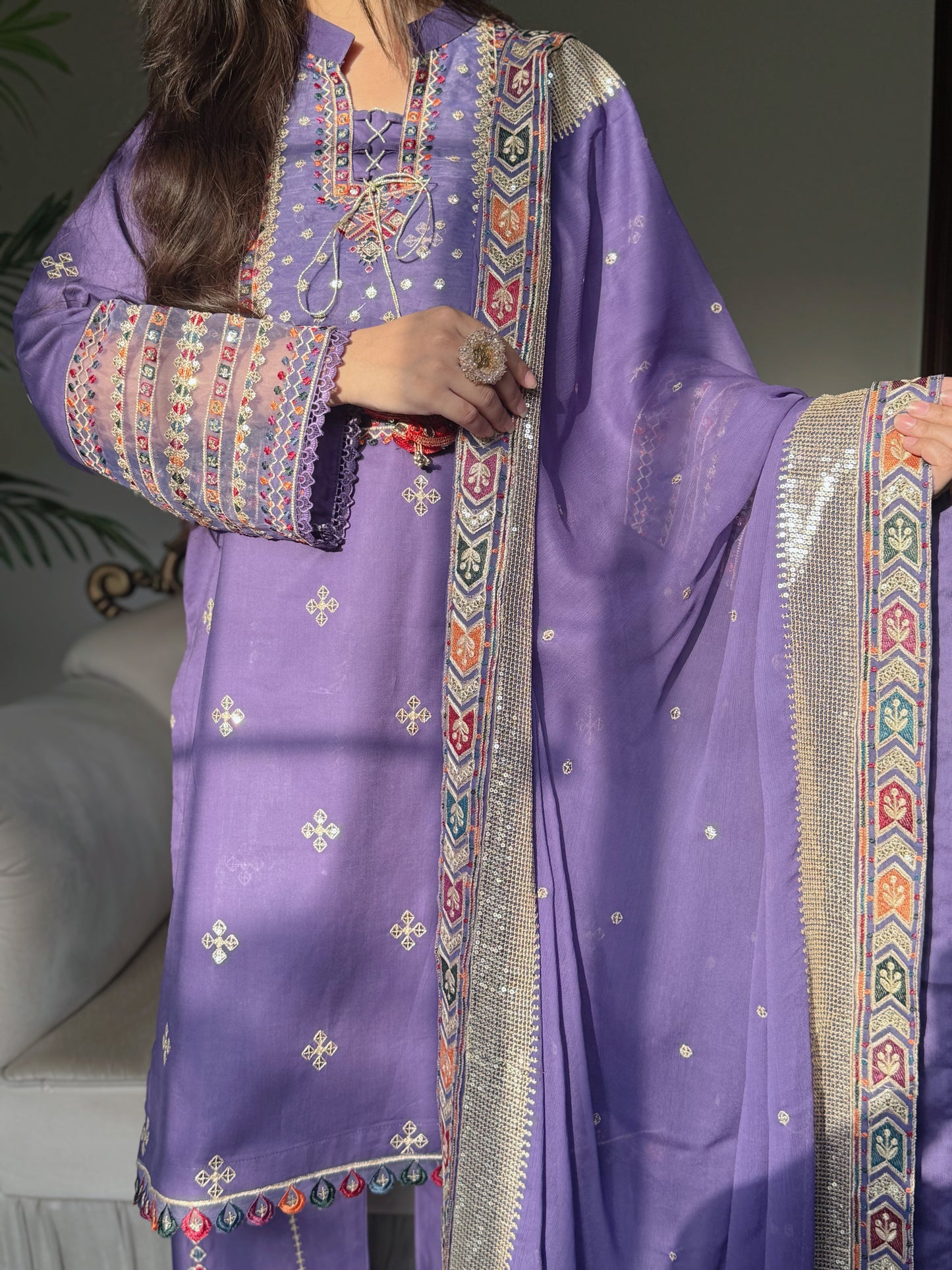 3 Piece - Embroidered Pure Lawn Suit-291