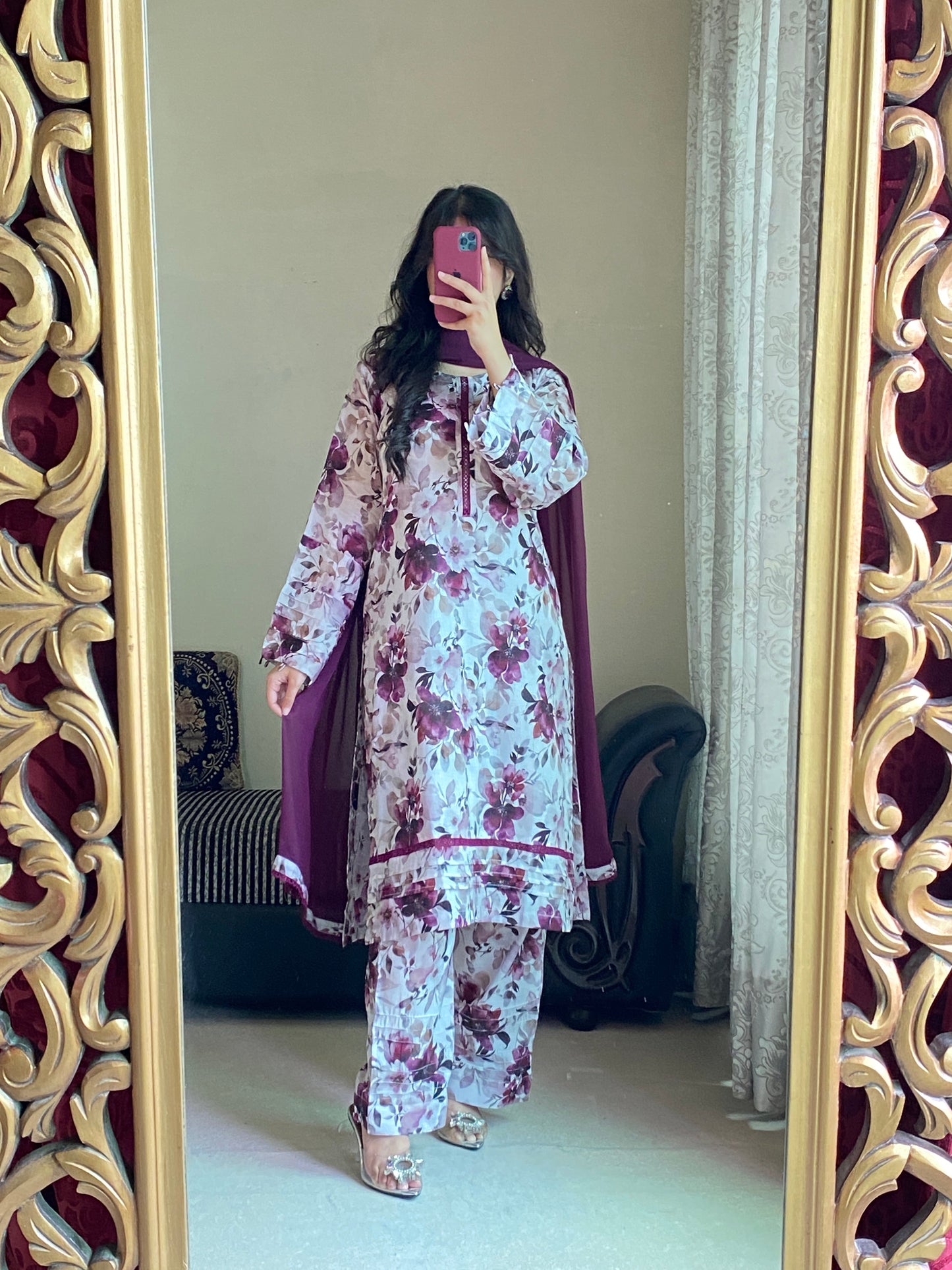 3 Piece - Lawn Printed Stitched Dress - 235