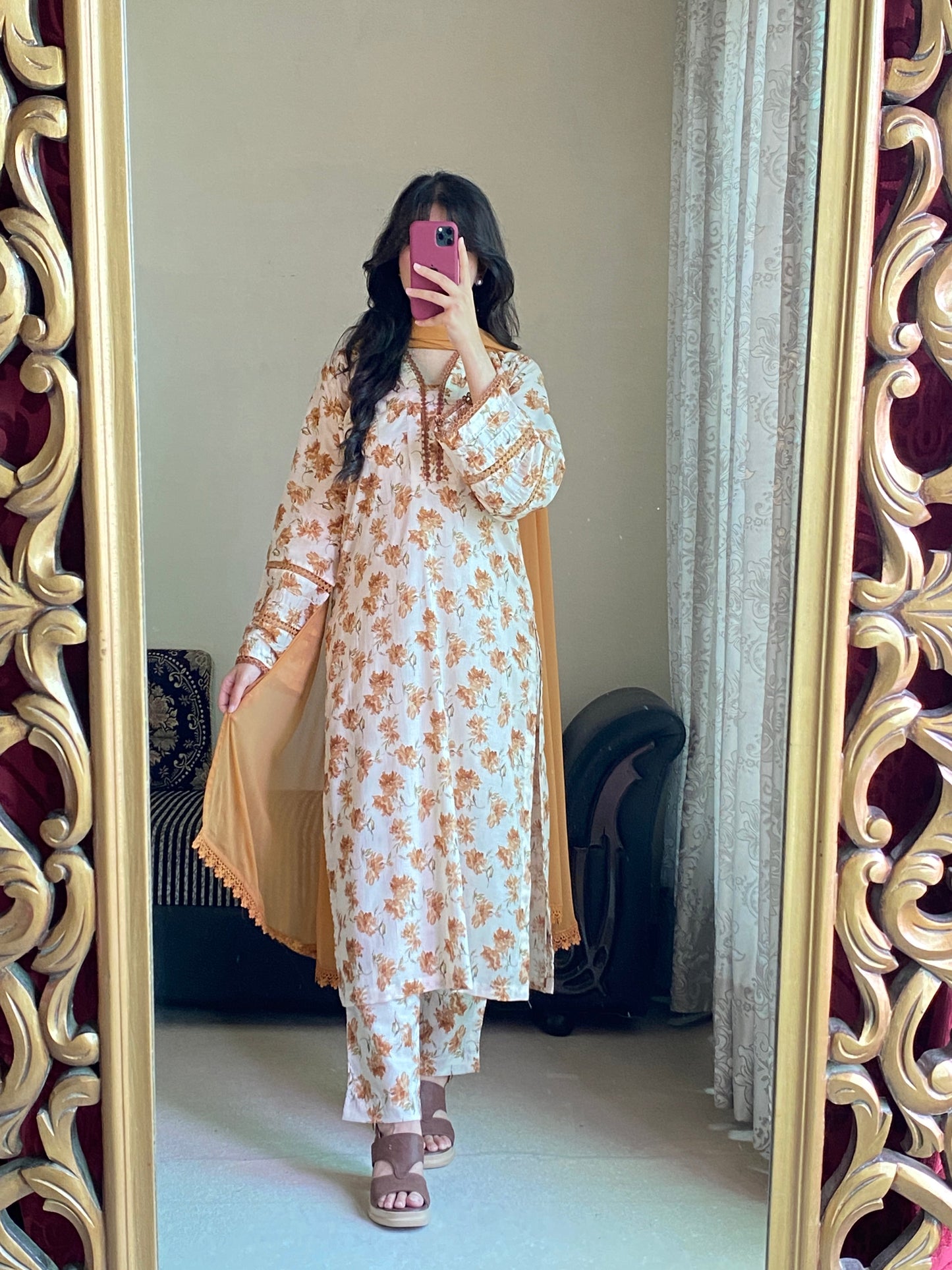 3 Piece - Lawn Printed Stitched Dress - 233