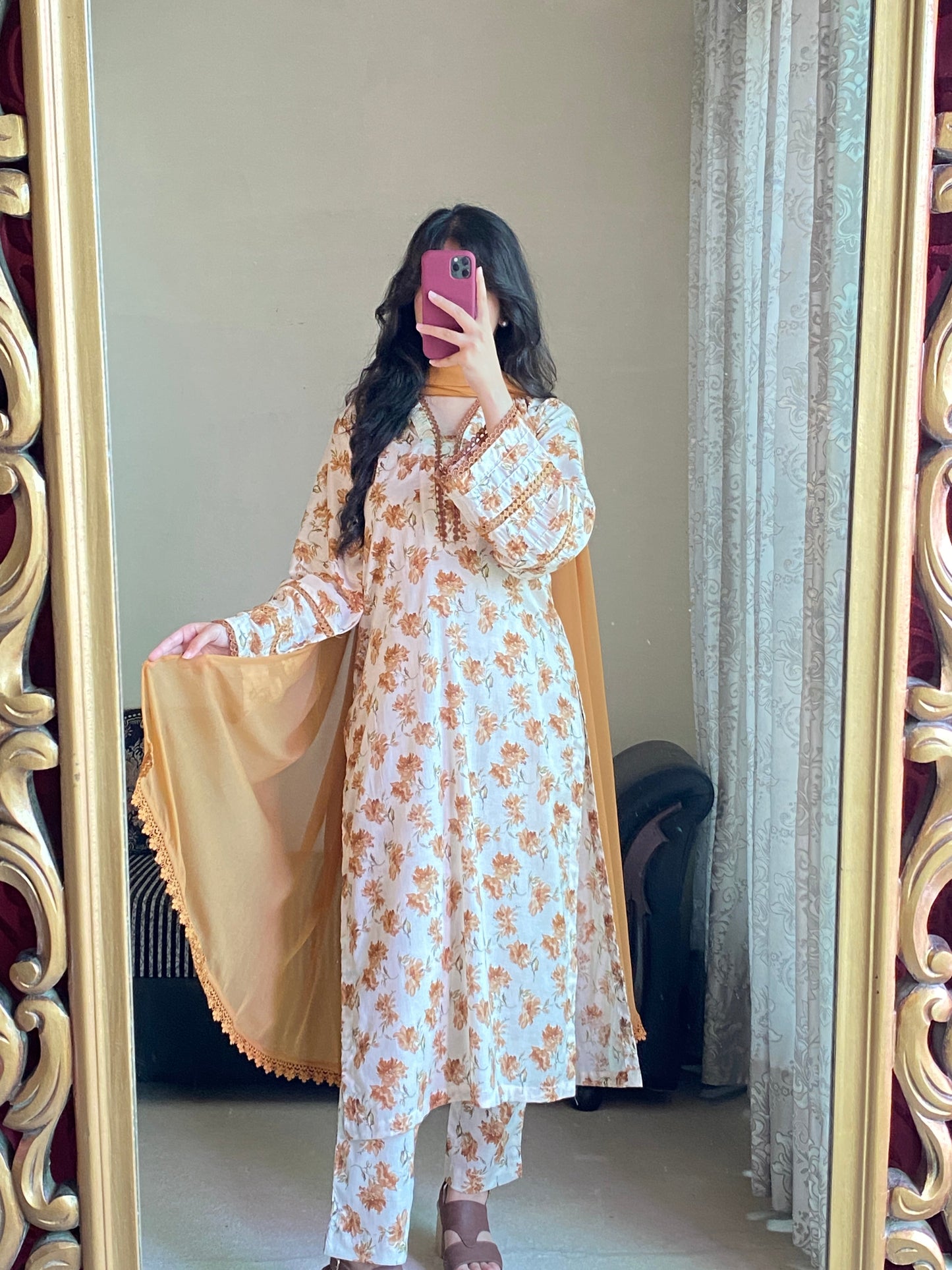 3 Piece - Lawn Printed Stitched Dress - 233