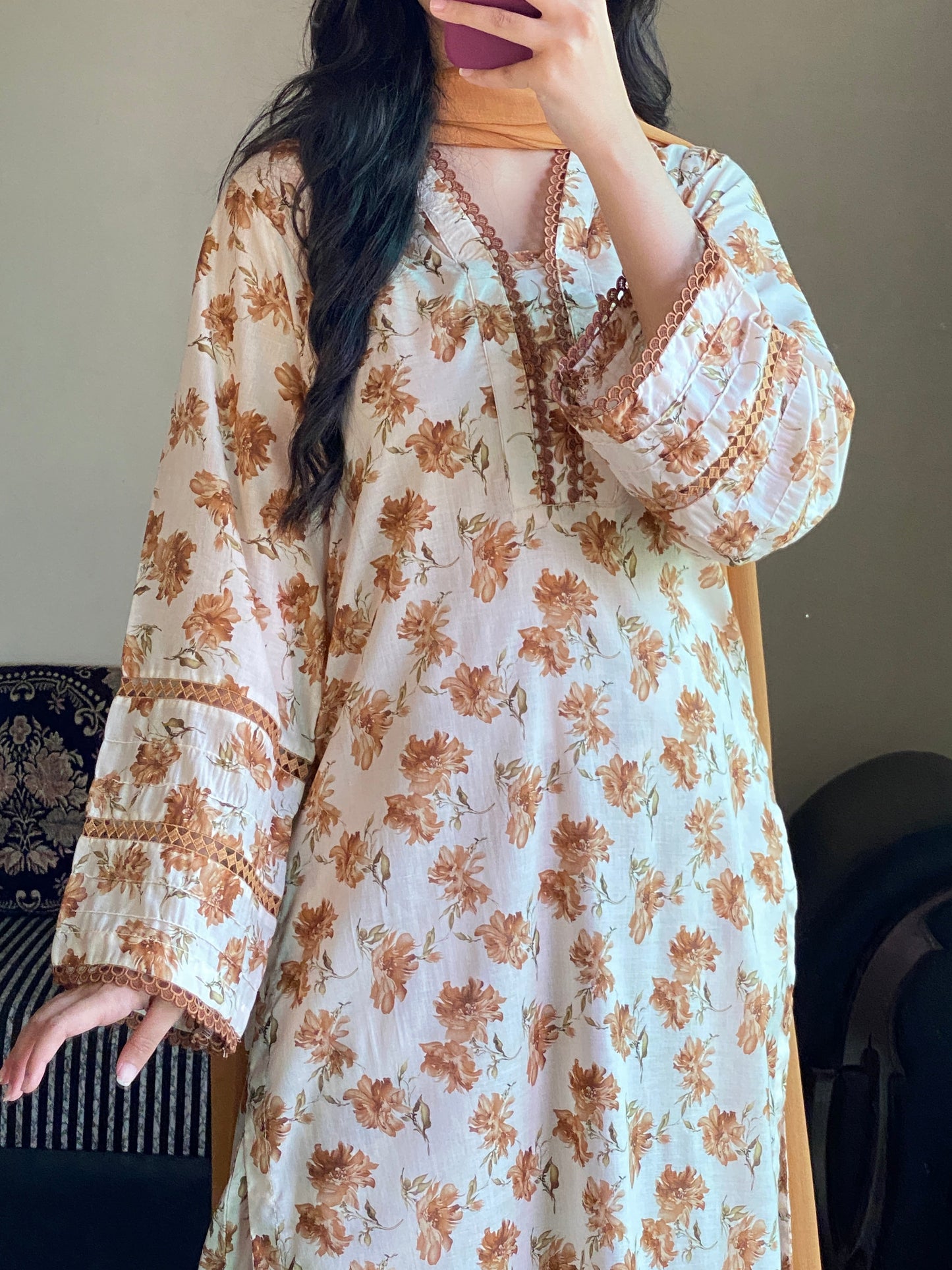 3 Piece - Lawn Printed Stitched Dress - 233