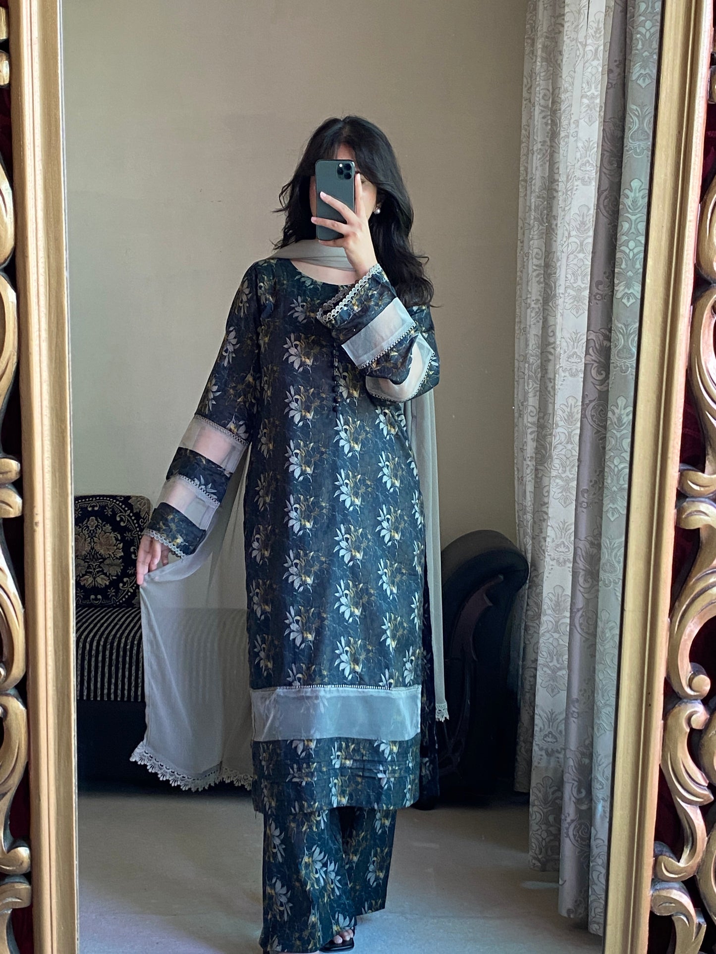 3 Piece - Lawn Printed Stitched Dress - 234