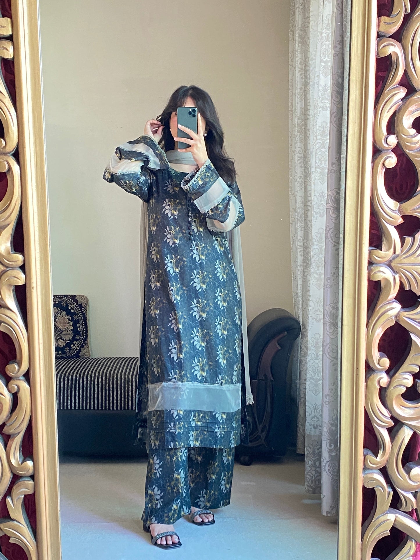 3 Piece - Lawn Printed Stitched Dress - 234