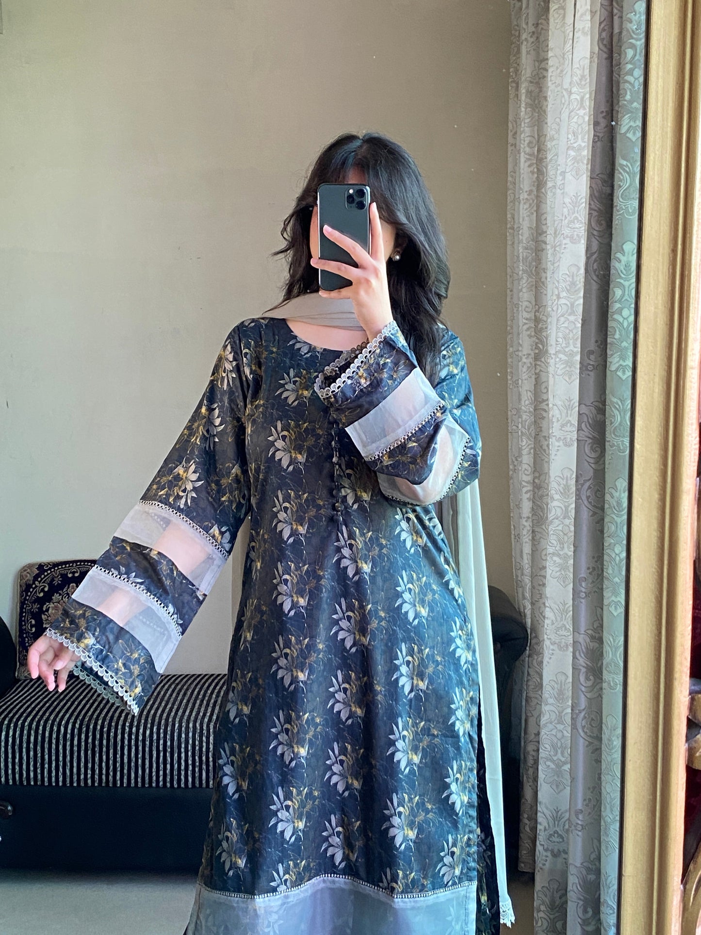 3 Piece - Lawn Printed Stitched Dress - 234