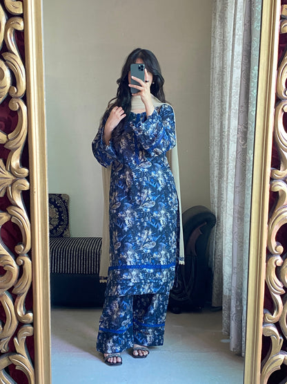 3 Piece - Lawn Printed Stitched Dress - 231