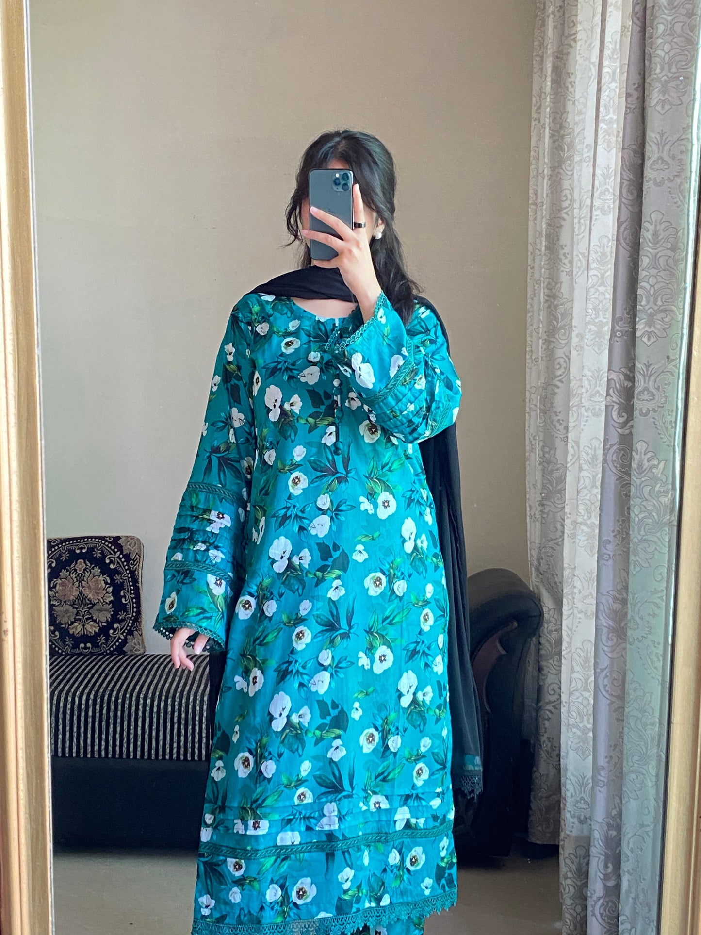 3 Piece - Lawn Printed Stitched Dress -232