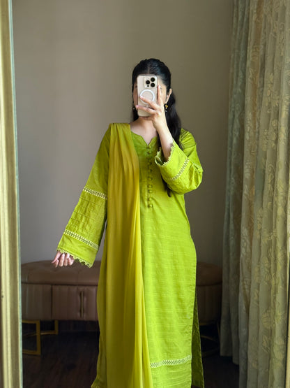 3-Piece Dobby Premium Lawn Stitched Suit-270