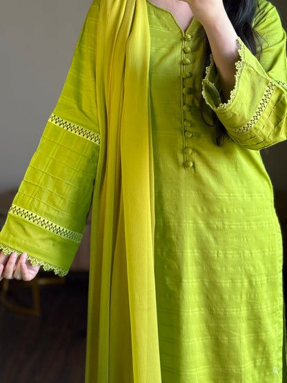 3-Piece Dobby Premium Lawn Stitched Suit-270