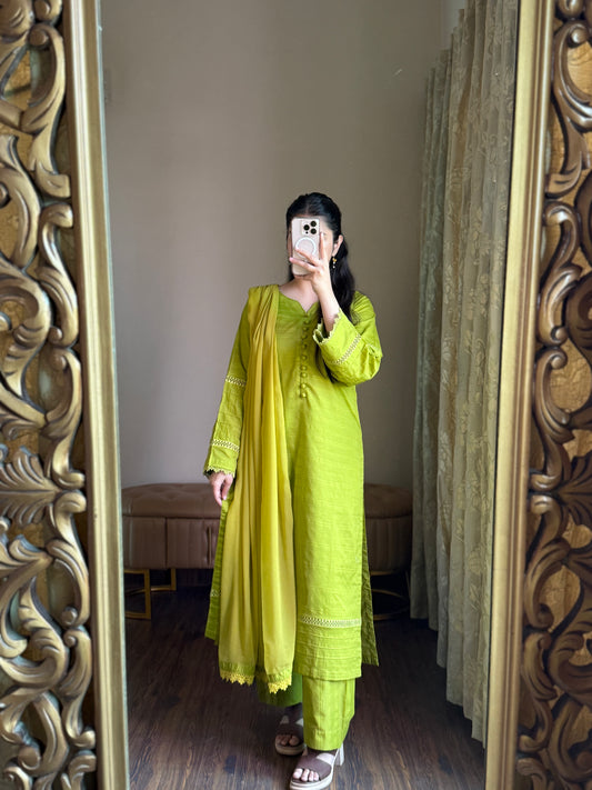 3-Piece Dobby Premium Lawn Stitched Suit-270