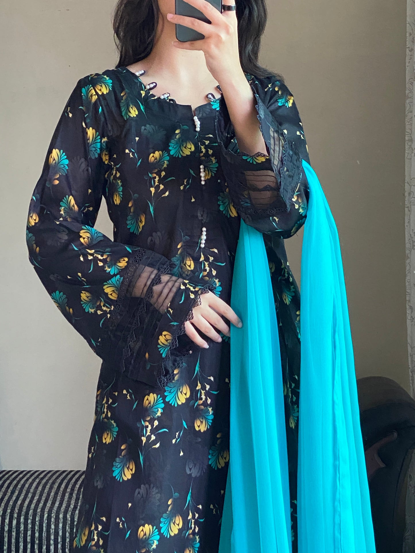 3 Piece - Lawn Printed Stitched Dress - 236