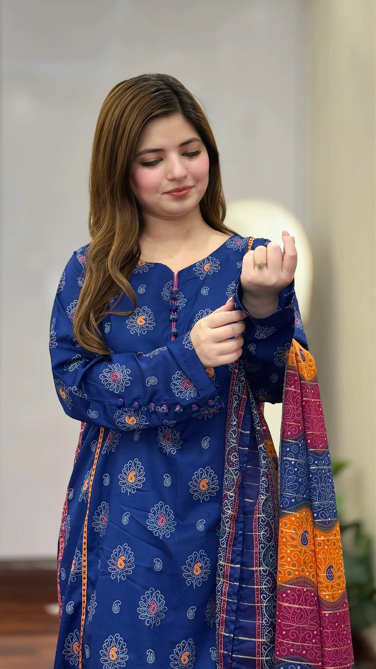 3 Piece - Printed Lawn Stitched Suit-296