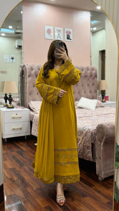 3-Piece Premium Lawn Stitched Suit-261