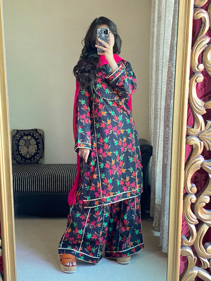 3 Piece-Bana Dora Lawn Stitched Dress- 90