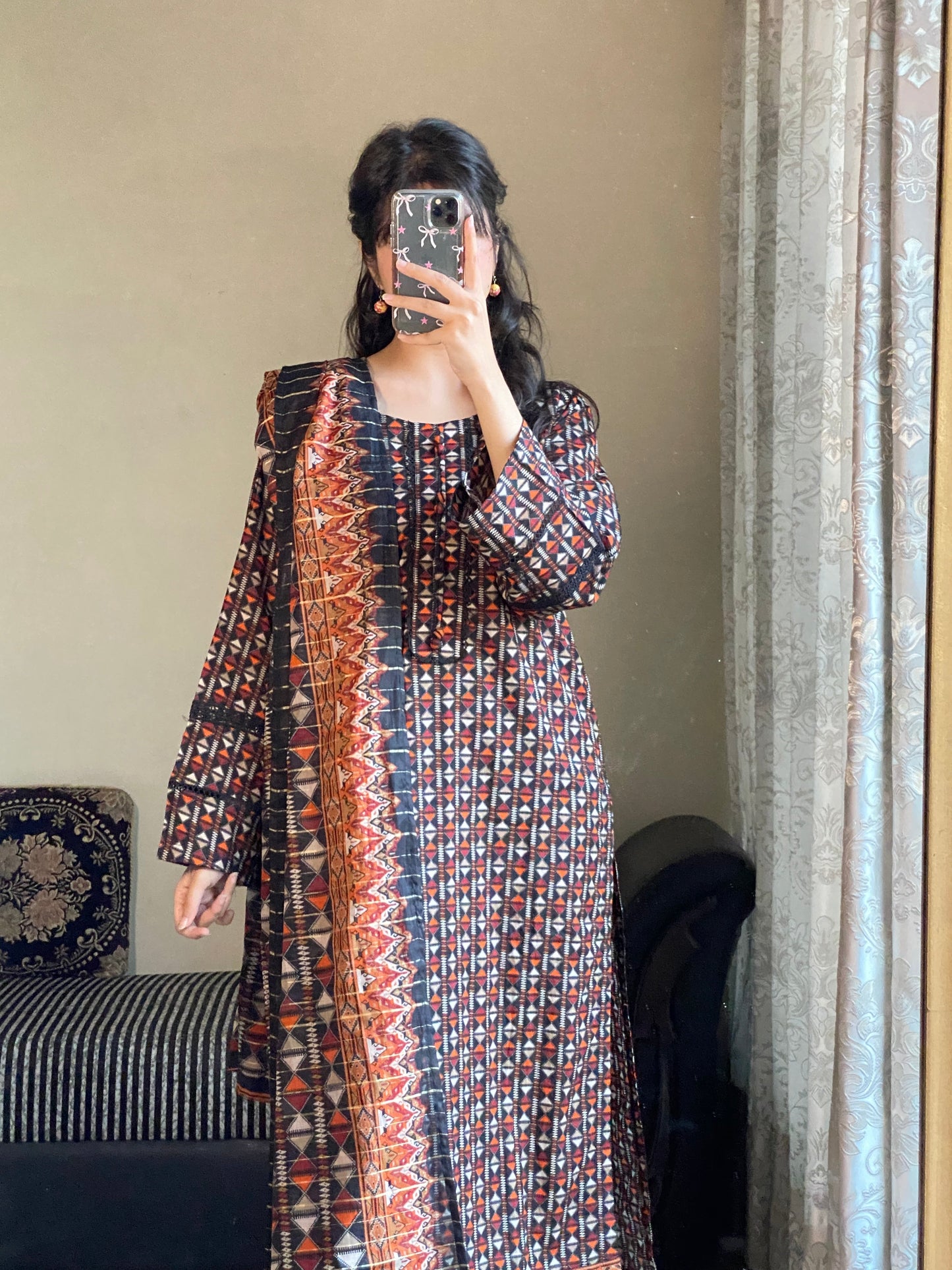 3 Piece -Pure Lawn Stitched Dress - 127