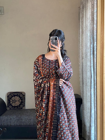 3 Piece -Pure Lawn Stitched Dress - 127