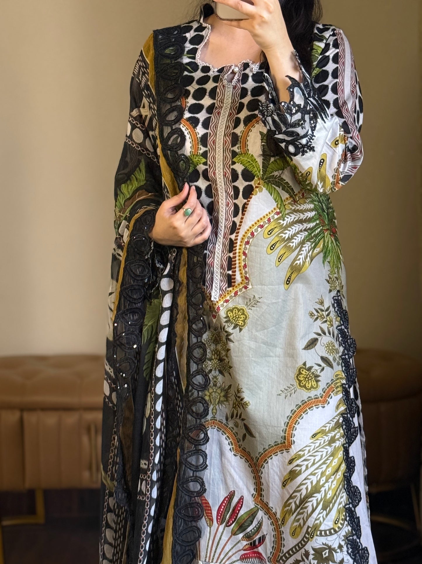 3 Piece - Embroidered Pure Lawn Suit-271