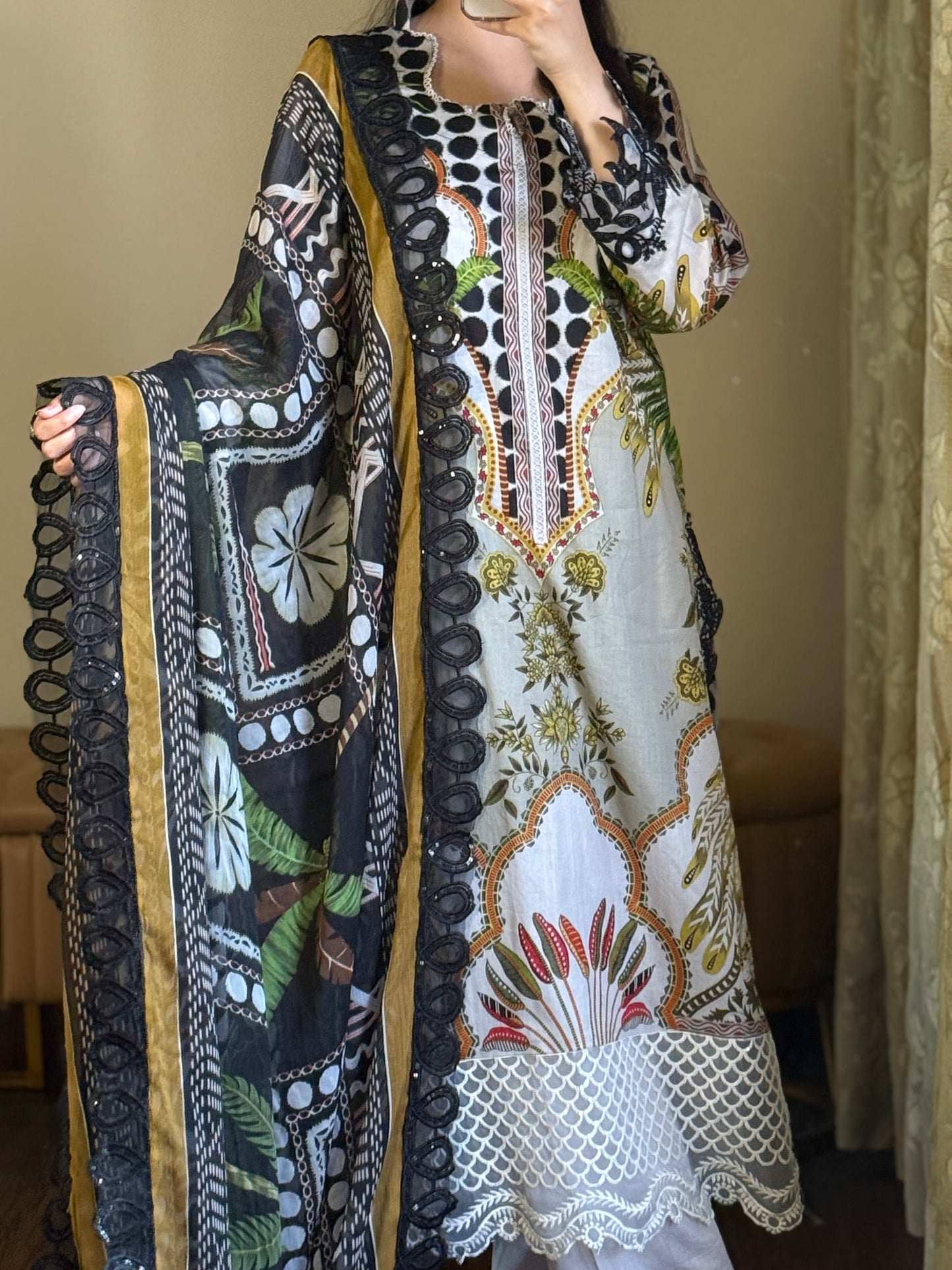 3 Piece - Embroidered Pure Lawn Suit-271