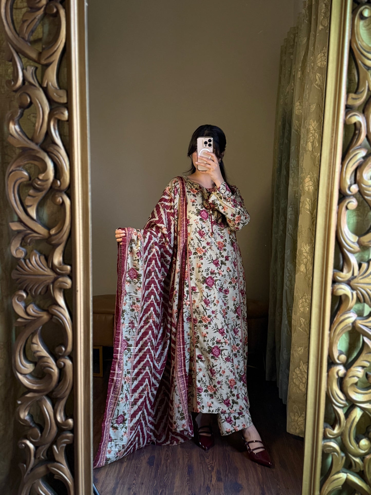 3 Piece - Printed Lawn Stitched Suit-254-B