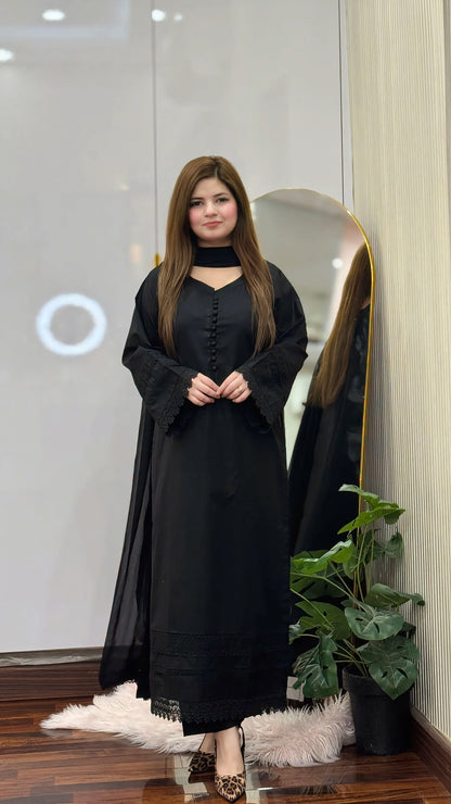 3-Piece Premium Lawn Stitched Suit-275