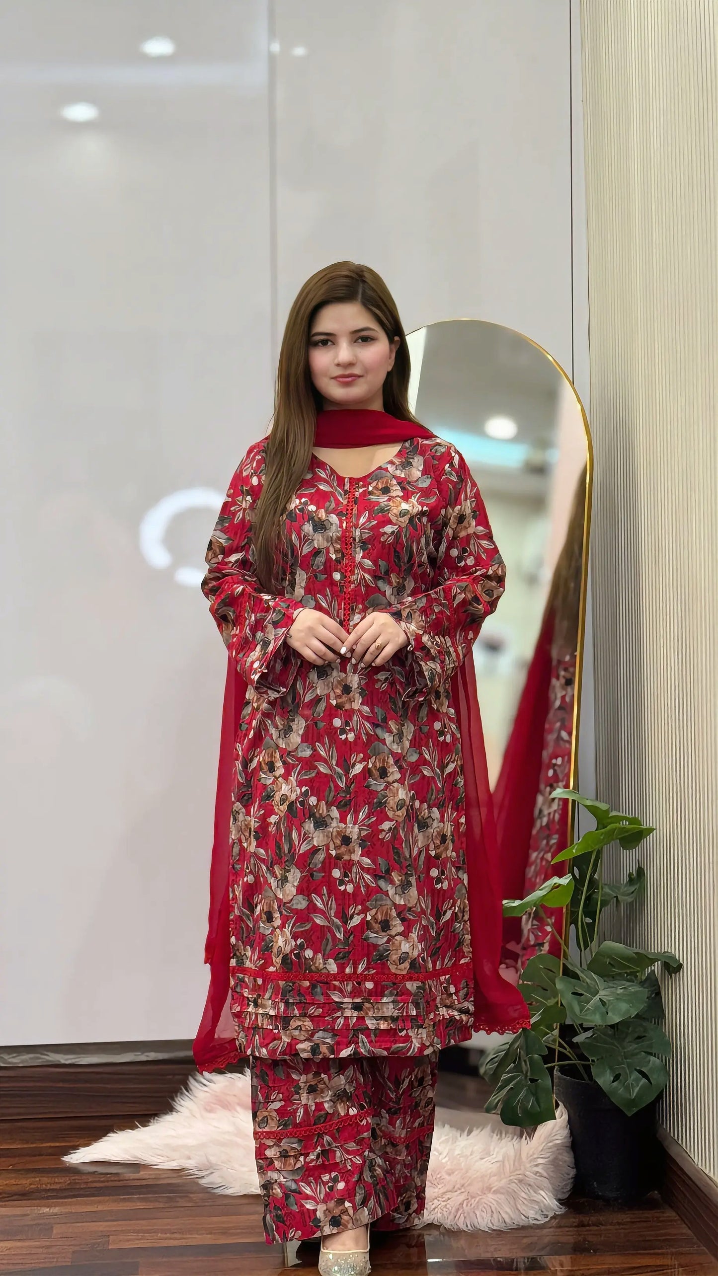 3-Piece Lawn Stitched Dress - 250