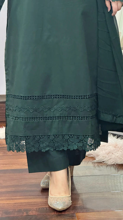 3-Piece Cotton Stitched Suit-297